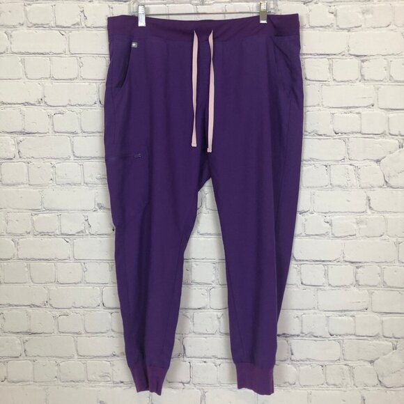 Figs Zamora Jogger Scrub Pants Petite Size XLP Ultra Violet - Picture 1 of 7